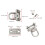 20 pezzi rivetti ad anello a D 12.5x19.5mm argento 360 2