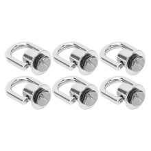 20 pezzi di rivetti con anello a D 16x12mm lega di zinco argentata