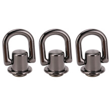20 pezzi di rivetti ad anello a D 16x12 mm grigio rotante a 360