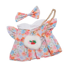 Bambola di peluche 20 cm: papillon di cotone & borsa fragola