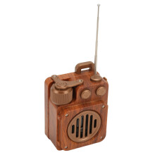 Retro Bluetooth-Lautsprecher Radio Holzmaserung HiFi verlustfreier Klang Unterstützt U-Disk, Speicherkarten Bluetooth-Lautsprecher mit FM-R