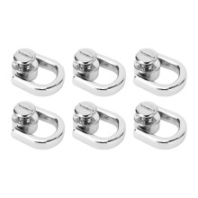 20 pièces de rivets à anneau en D 16x9.5mm alliage de zinc argenté