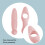 Masseur de points gâchettes portatif en silicone rose 5