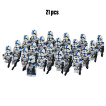 21 stuks Star Wars 501st Legion Bouwstenen Clone Troopers Minifiguren Kinderspeelgoed