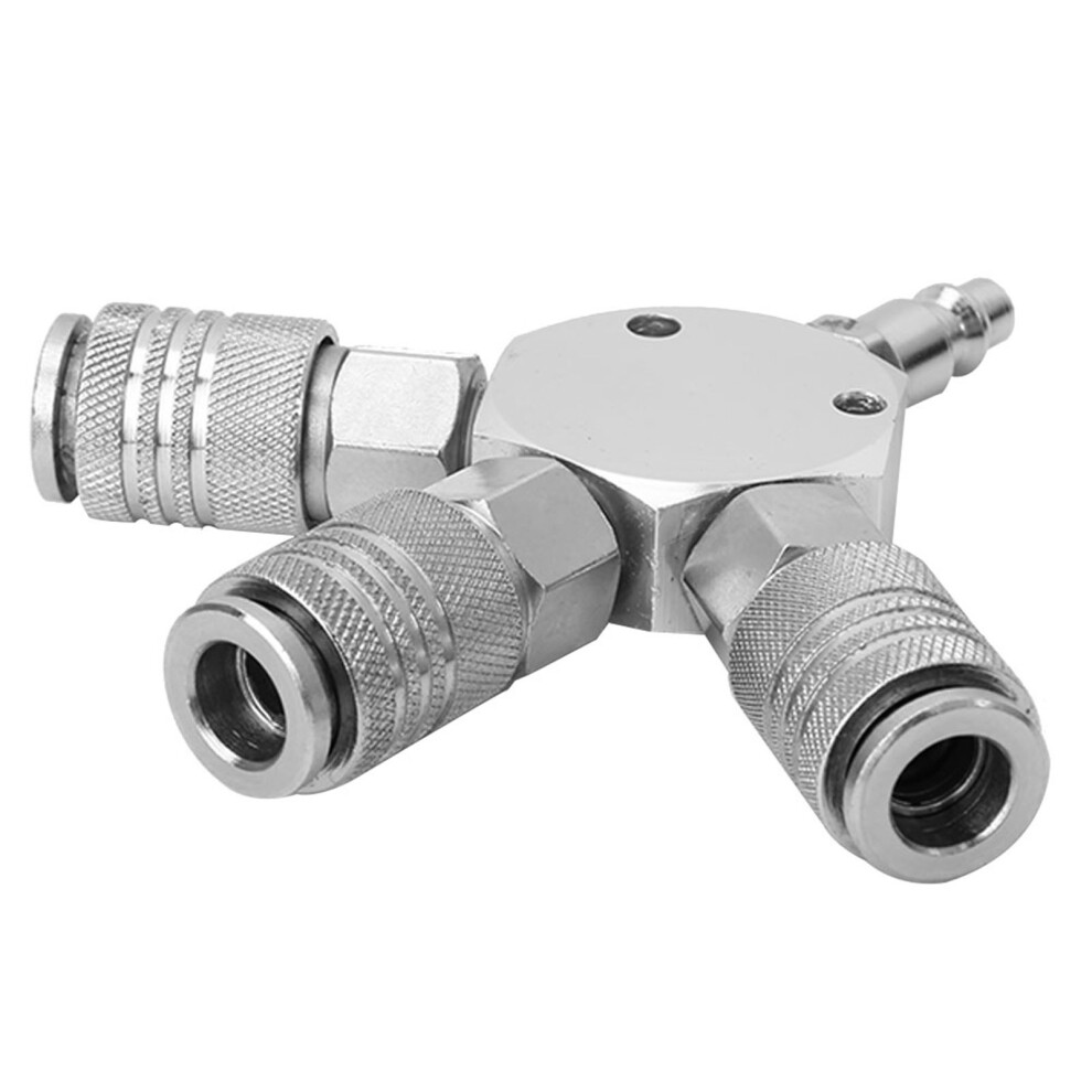 3-Way Air Hose Manifold Quick Coupler Connector Adapter Splitter 1/4'' F Npt Uk 6951334662225