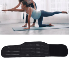Faja de control abdominal de malla negra 34.3 x 9.1 pulgadas