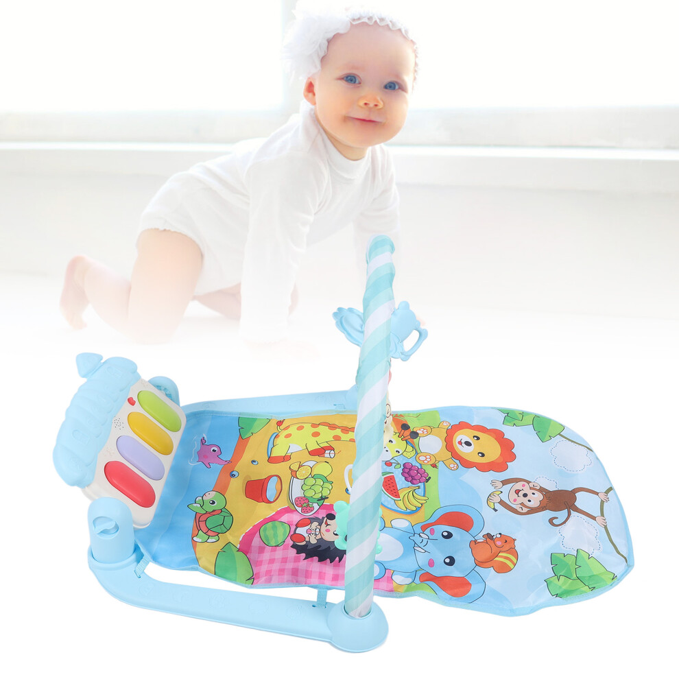 Baby Kick Piano Gym For Infants, 73X58x40cm, Plastic Activity Mat Blue