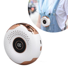 Ventilatore da collo a forma di ciambella 800mAh 100x100x45mm LED bianco