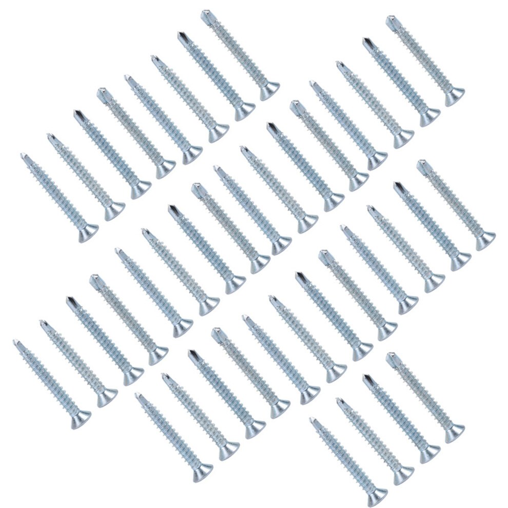 50Pcs M4.2 Flat Head Self Drilling Screws 50Mm Tapping Set For Metal Wood 7681334672090