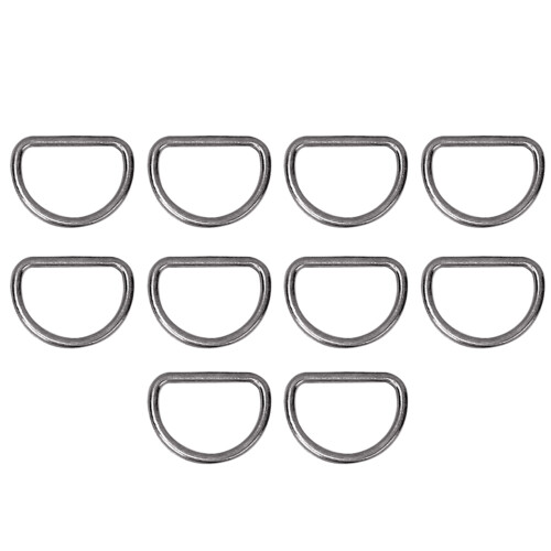 15mm 10PC D Rings Adjusting Loop Alloy d ring for Bag Clothes Belt Strap Webbing 1