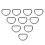 15mm 10PC D Rings Adjusting Loop Alloy d ring for Bag Clothes Belt Strap Webbing 9