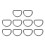 15mm 10PC D Rings Adjusting Loop Alloy d ring for Bag Clothes Belt Strap Webbing 11