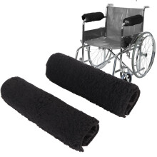2 Stück Rollstuhlarmlehnenbezug Universell Wärmend Antirutsch Komfortabdeckungen für Stuhl