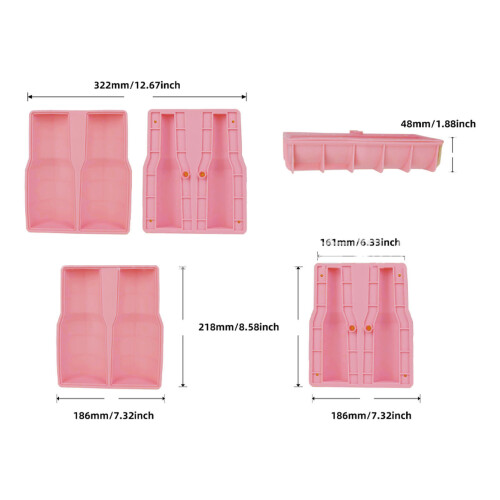 Becherförmige Eisform 30-40 Unzen Silikon rosa Deckel 1