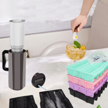 Molde de silicona en forma de taza para hielo de 30-40oz rosa