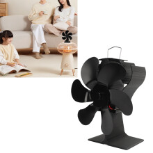Ofenventilator 6 Flügel Kaminventilator Heizungsbetrieben Schnelle Warmluftzirkulation Leise hitzebeständige thermoelektrische Lüfter für K