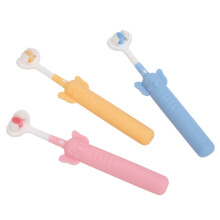 3 pièces, brosse à dents pour tout-petit à 3 faces, poils souples en PBT, 2-12 ans