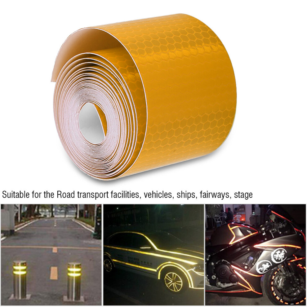 Trailers Cars Bikes Safety Reflective Tape 5Cmx3m Adhesive Roll Orange 4981334690722