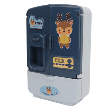 Blue Dollhouse Refrigerator Toy, 12.2x6x19cm, Double Doors