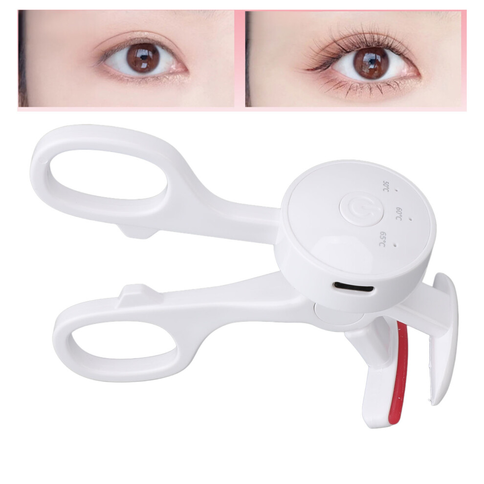 Rechargeable Electric Eyelash Curler with Temp Control, Portable, ABS & Silicone