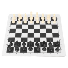 Juego de ajedrez plegable y portátil, rey de 65 mm, 13.8 pulgadas