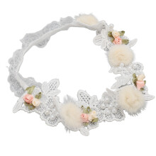 Tipo A Fascia per Capelli in Pizzo Bianco 21,5 cm Taglia Unica