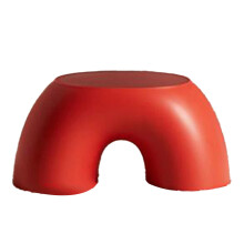 Kinderhocker aus Kunststoff, rutschfester Kinderhockersitz, multifunktionaler Tritthocker für das Badezimmer, Rot