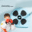 Macchina da boxe musicale 600mAh 34.5x31cm blu 8