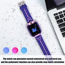 2019 Kids Smart Watch Q12B Waterproof 2G Call Pink with LBS Tracking