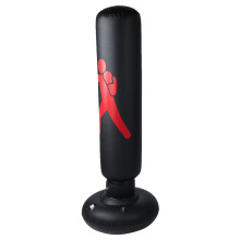 PVC 160cm Inflatable Boxing Bag for Adults & Kids, Black