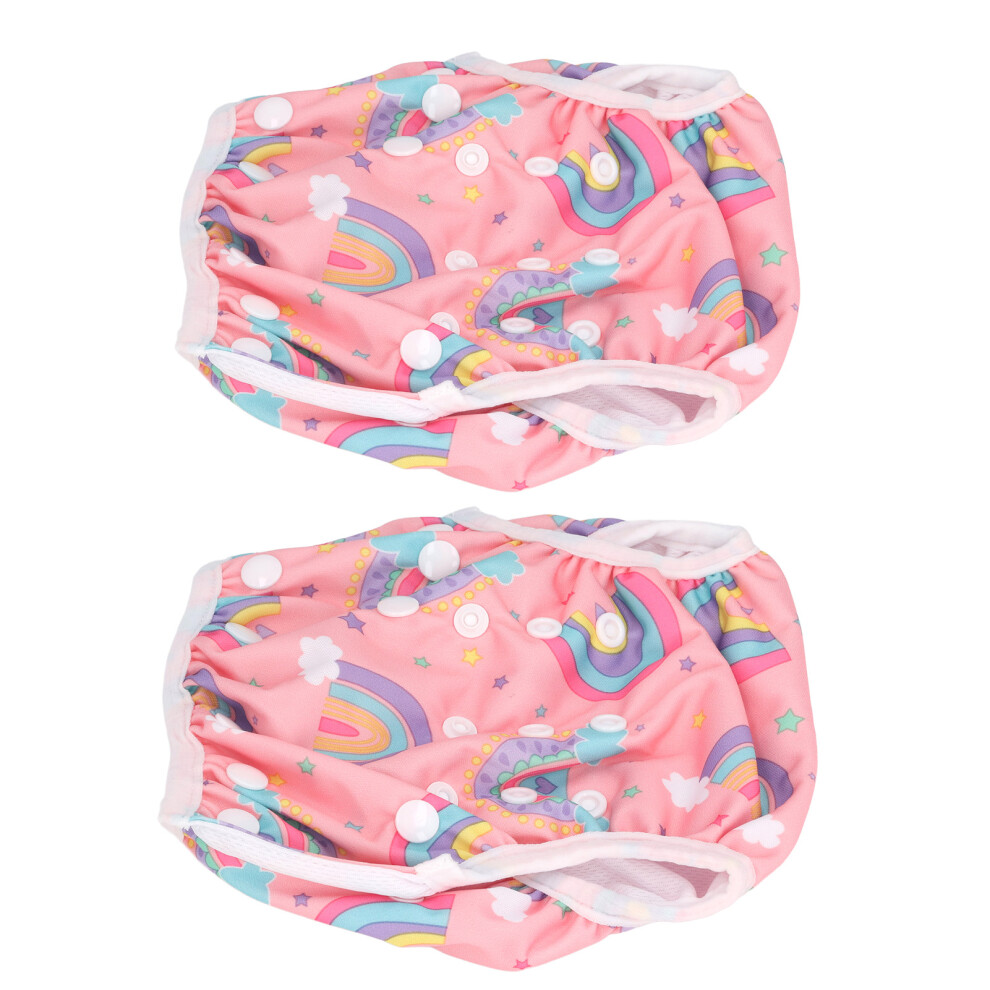 2 Pcs Baby Swim Diaper Breathable Leak-Proof Reusable Swim Pants 0-2Y