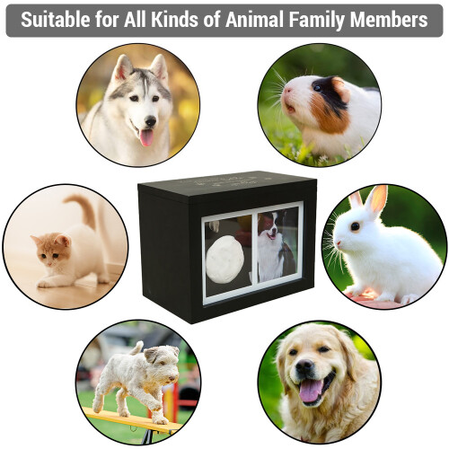Pet Memorial Urn, Large, 9.457.875.71 in, Black 1
