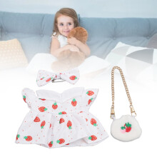 Conjunto de ropa con lazo para muñecas de 20 cm, blanco, bolsa de 7 pulgadas
