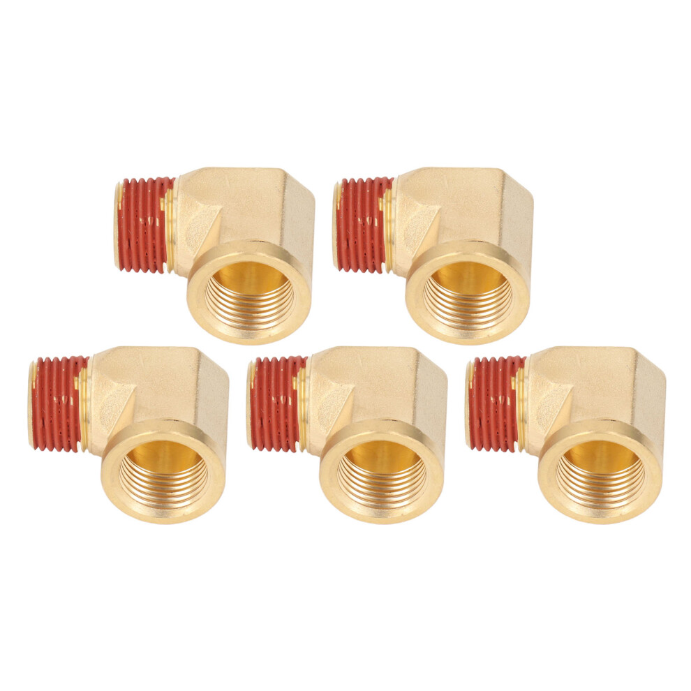 5Pcs Brass 1/2In Npt Male To Female 90 Pipe Elbow Fittings 9301334709159