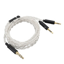 Cable chapado en plata, 1,2 m, de 3,5 mm a doble 2,5 mm HE400S