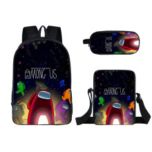 (11)3-delige Among Us rugzakset schooltas schoudertas pennenetui accessoires voor studenten