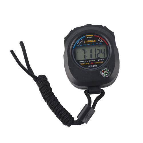 2 PCS Digital Handheld Stopwatch with LCD Timer for Racing & Swimming 2