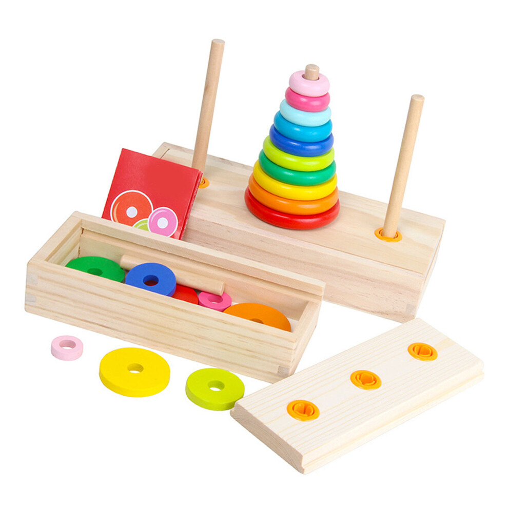 Classic 10 Rings Wooden Tower Game - Enhances Focus and Patience-image-OPC-PJD7SFQ-NEW