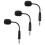 3PCS 3.5mm Adjustable Flexible Mini Microphones for PC/Phone, 100mm Black 3