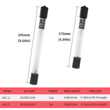 Lampe UV-C verte de 5 W/11 W pour aquariums de 50 cm.