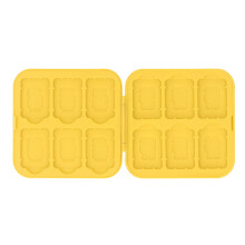 Custodia per schede Switch 12-in-1, 12 vani in silicone giallo