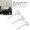 Set da 3 perni portaspole per macchina da cucire, plastica/acciaio 3