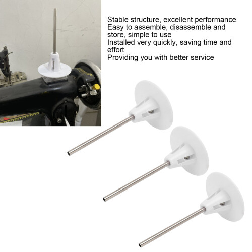 Set da 3 perni portaspole per macchina da cucire, plastica/acciaio 2