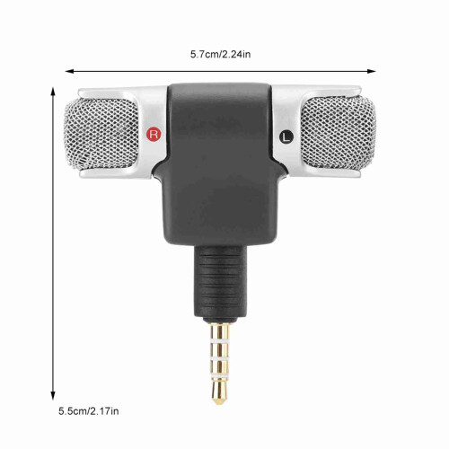 Adjustable.3.5mm Mini Stereo Mic for Video PC & Mobile Recording 1