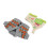 Piggy-Muster Plüsch-Kappe 20cm Grau-Orange 14