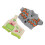 Piggy-Muster Plüsch-Kappe 20cm Grau-Orange 11