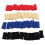 40 Stück Fingerhüllen elastisches Nylon rot/blau/schwarz 13