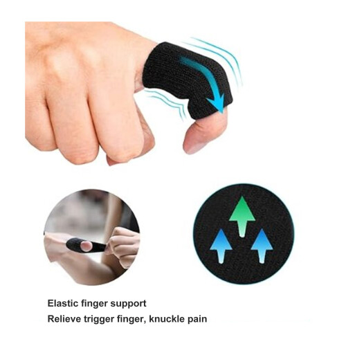 40 Stück Fingerhüllen elastisches Nylon rot/blau/schwarz 2