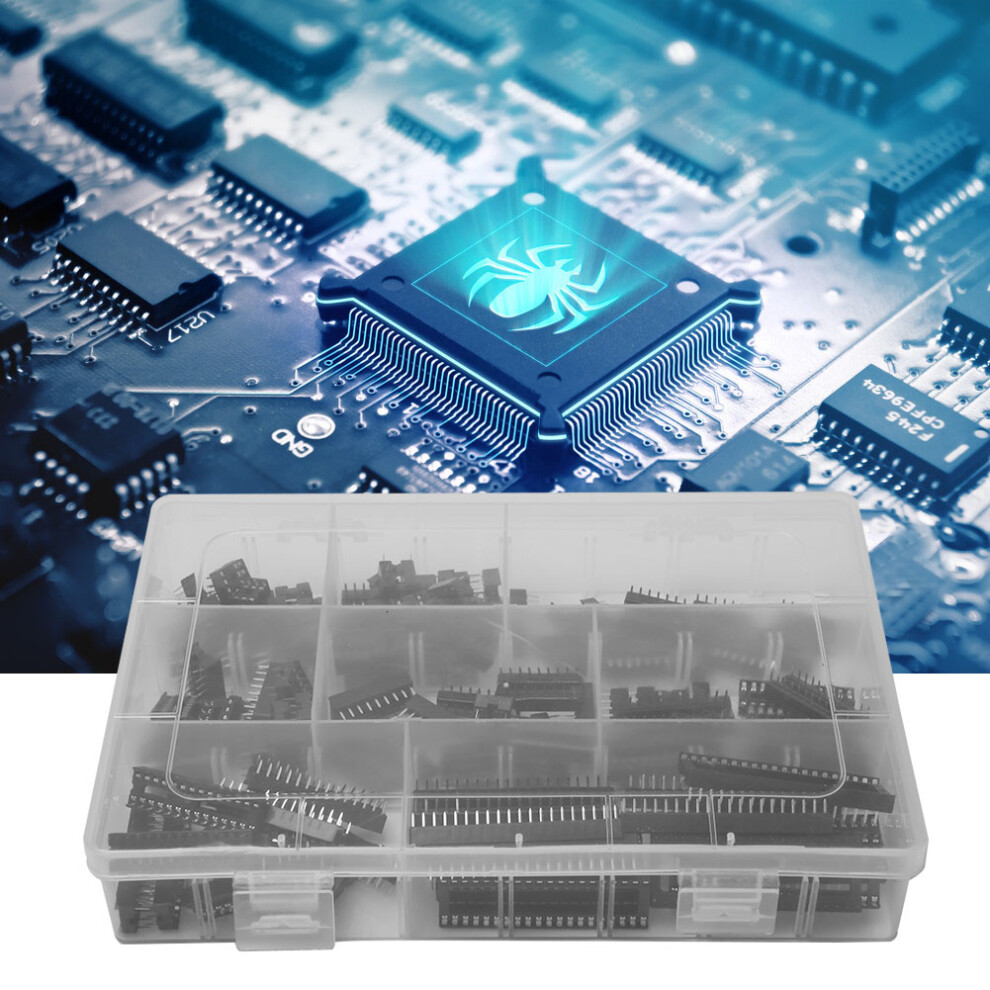 122 Pcs 2.54Mm Ic Socket Assortment Set For Dip-8 6-40 Pins Electronic Connector 8471334722494