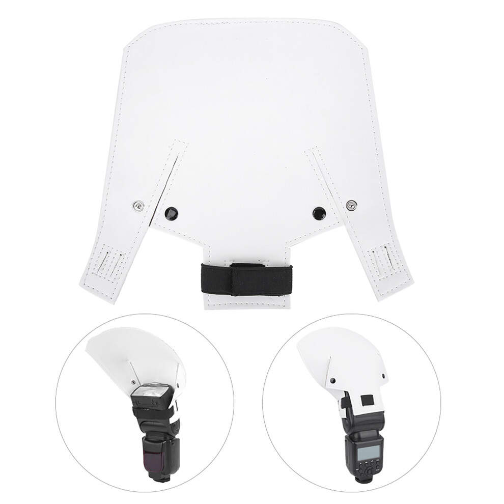 Universal Arc-Shaped Camera Flash Diffuser Reflector For Slr, White 7891334721920